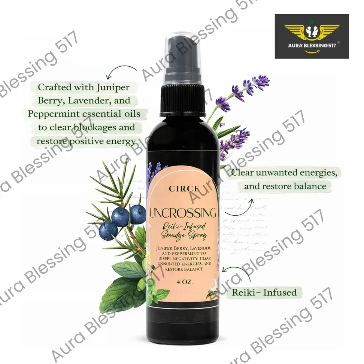 Circe Uncrossing Smudge Spray – Natural Smoke-Free Energy Cleansing Spray — view 2 of 3