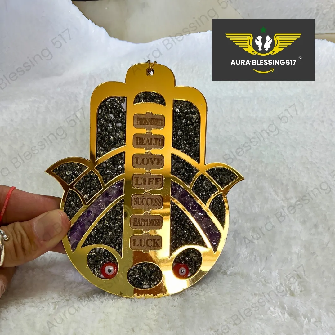 Hamsa Hanging Pyrite