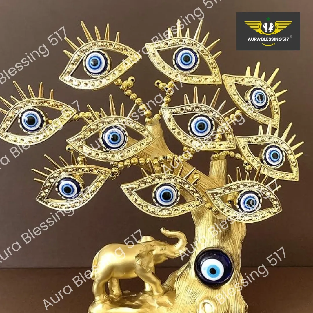 Betterdecor Turkish Blue Evil Eye Money Tree with Elephant — view 2 of 3