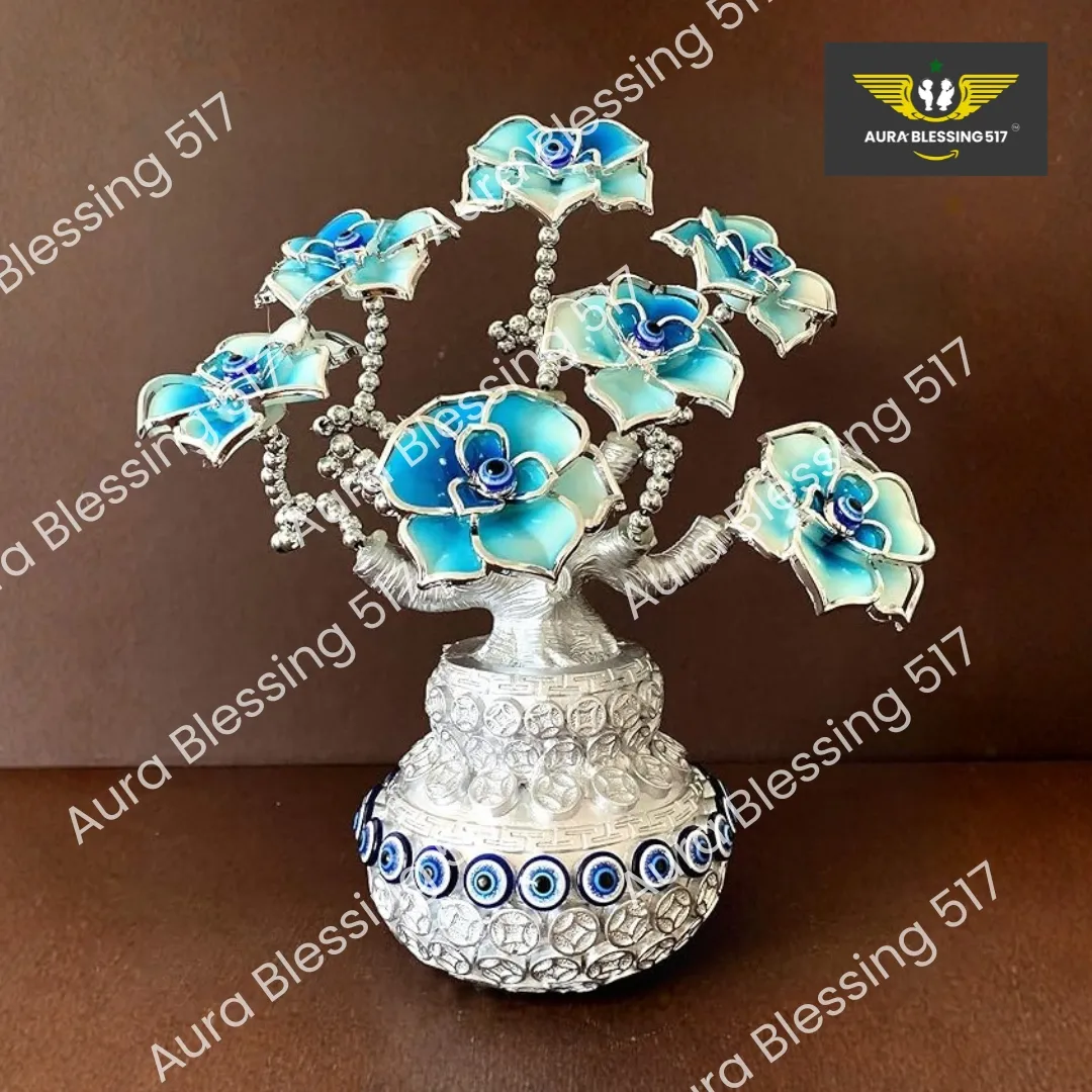 Blue Evil Eyes Money Fortune Tree in Money Pot — view 3 of 3