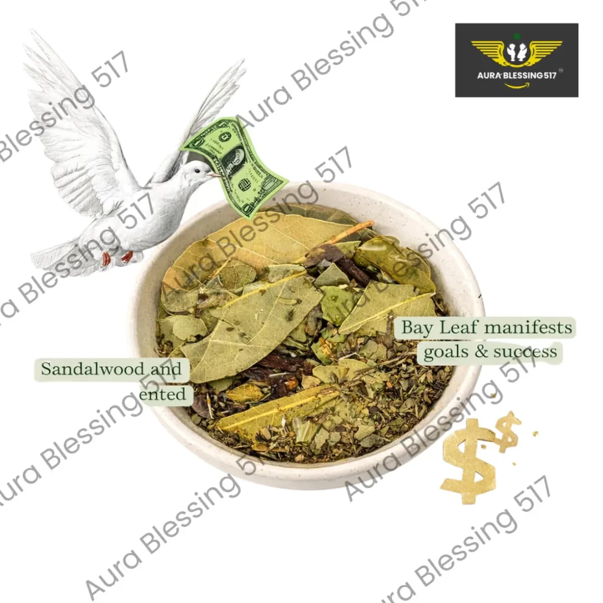 CIRCE Loose Herb Incense Money Drawing Aromatic Blend — view 2 of 2