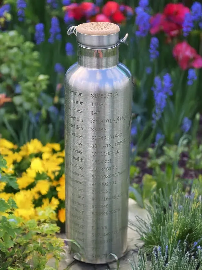 Water Activator Bottle with Grabovoi Numbers and Sacred Geometry (1L / 1000ml) — view 2 of 5