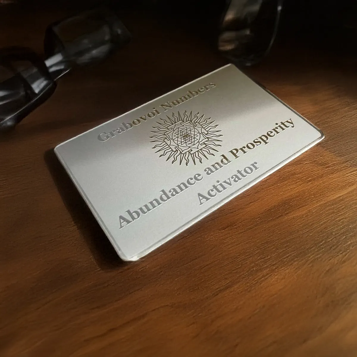 Abundance Activator Card with Grabovoi Numbers and Sacred Geometry — view 3 of 4
