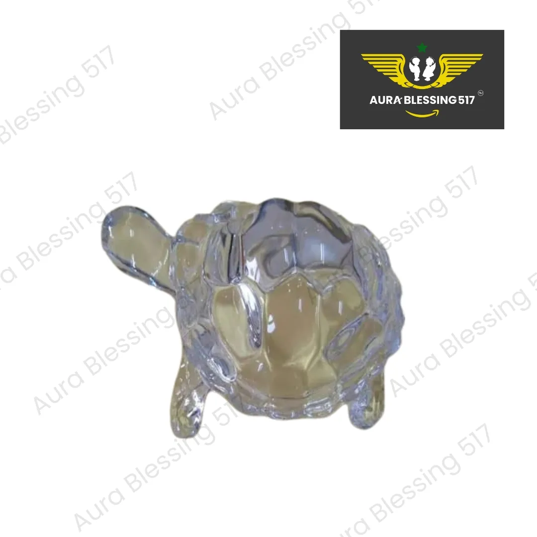 Vastu Feng Shui Crystal Turtle Tortoise With Plate — view 3 of 3