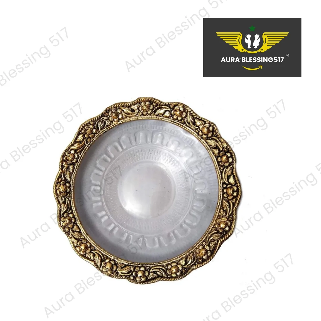 Metal Feng Shui Golden Tortoise on Glass Plate - 5.5 inches — view 6 of 6