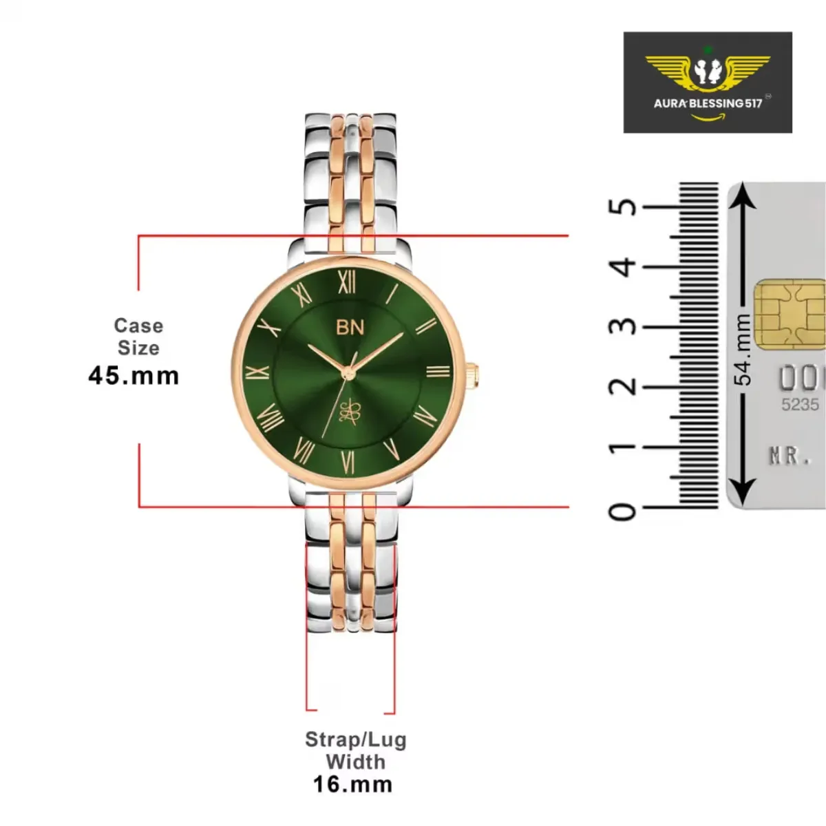 Green With Dual Tone Strap Watch (Female) — view 4 of 4
